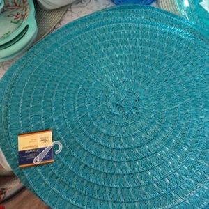 Placemats aqua round